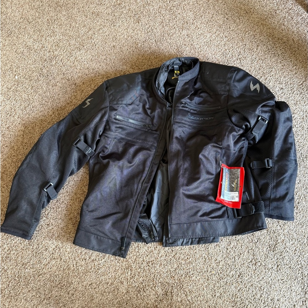 Men’s Black Performance Motorcycle Jacket with Ventilation